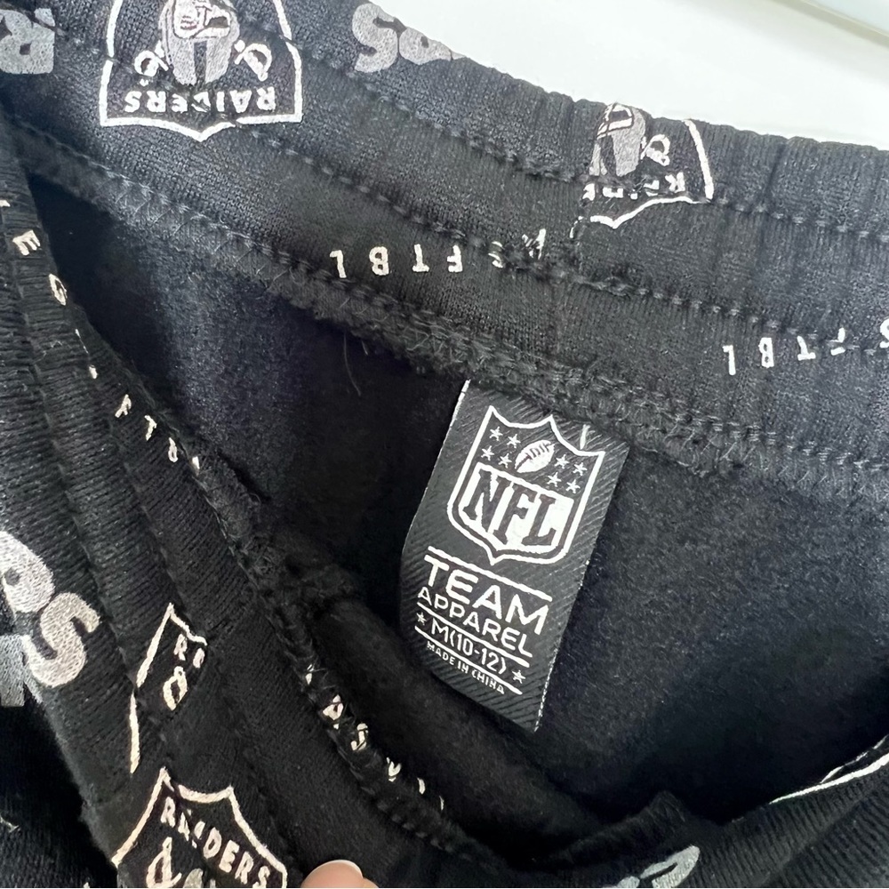 New NFL Team Apparel Las Vegas Nevada Raiders Sweat Pants Size Medium 10-12​​ - Picture 5 of 7